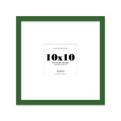10X10" Green Picture Frame10X10" Square Frame With 7X7" Mount For 10X10"/7X7" Pictures Art Deco Style Room Decor1 Pack from B&Q