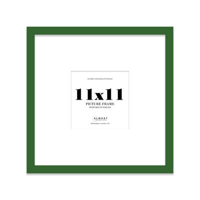 11X11" Green Picture Frame11X11" Square Frame With 8X8" Mount For 11X11"/8X8" Pictures Art Deco Style Room Decor1 Pack from B&Q