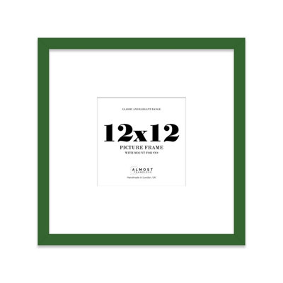 12X12" Green Picture Frame12X12" Square Frame With 9X9" Mount For 12X12"/9X9" Pictures Vintage Style Gallery Wall1 Pack from B&Q