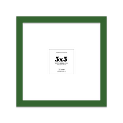 5X5" Green Picture Frame5X5" Square Frame With 2X2" Mount For 5X5"/2X2" Pictures Vintage Style Photo Display1 Pack from B&Q