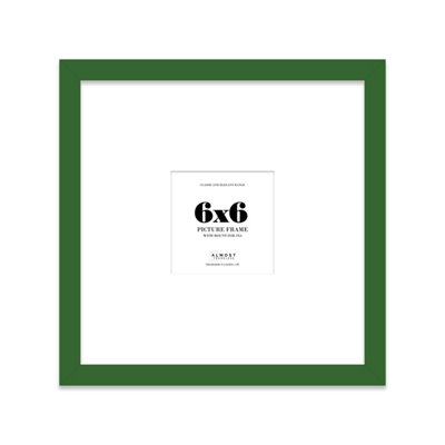 6X6" Green Picture Frame6X6" Square Frame With 3X3" Mount For 6X6"/3X3" Pictures Moderrn Style Thin Edge1 Pack from B&Q