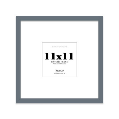 11X11" Grey Picture Frame11X11" Square Frame With 8X8" Mount For 11X11"/8X8" Pictures Vintage Style Room Decor1 Pack from B&Q