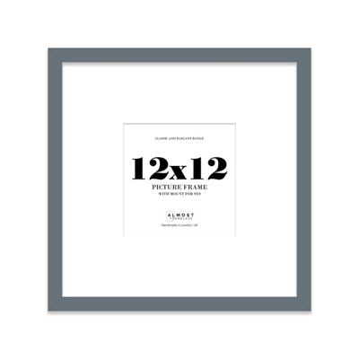 12X12" Grey Picture Frame12X12" Square Frame With 9X9" Mount For 12X12"/9X9" Pictures Moderrn Style Thin Edge1 Pack from B&Q