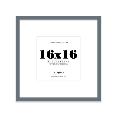 16X16" Grey Picture Frame16X16" Square Frame With 13X13" Mount For 16X16"/13X13" Pictures Luxurious Style Gallery Wall1 Pack from B&Q