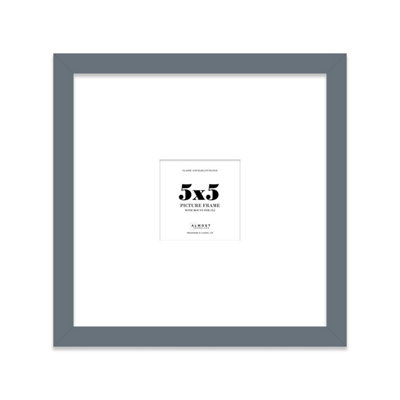 5X5" Grey Picture Frame5X5" Square Frame With 2X2" Mount For 5X5"/2X2" Pictures Moderrn Style Thin Edge1 Pack from B&Q