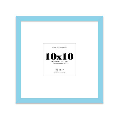 10X10" Light Blue Picture Frame10X10" Square Frame With 7X7" Mount For 10X10"/7X7" Pictures Art Deco Style Wall Art1 Pack from B&Q