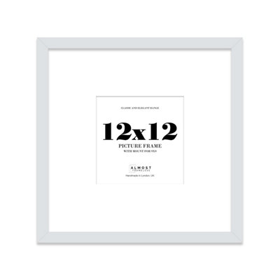 12X12" Light Grey Picture Frame12X12" Square Frame With 9X9" Mount For 12X12"/9X9" Pictures Moderrn Style Thin Edge1 Pack from B&Q