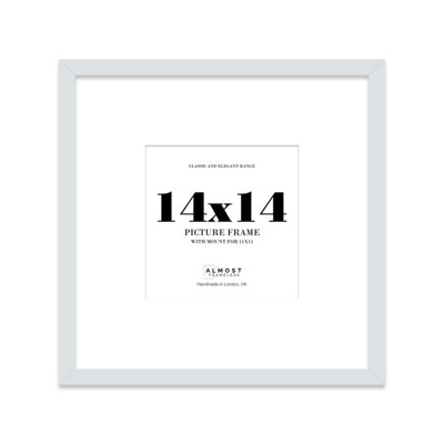 14X14" Light Grey Picture Frame14X14" Square Frame With 11X11" Mount For 14X14"/11X11" Pictures Moderrn Style Thin Edge1 Pack from B&Q