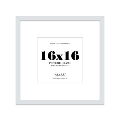 16X16" Light Grey Picture Frame16X16" Square Frame With 13X13" Mount For 16X16"/13X13" Pictures Moderrn Style Thin Edge1 Pack from B&Q