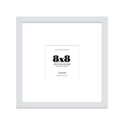 8X8" Light Grey Picture Frame8X8" Square Frame With 5X5" Mount For 8X8"/5X5" Pictures Vintage Style Wall Art1 Pack from B&Q