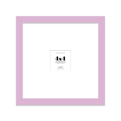 4X4" Lilac Picture Frame4X4" Square Frame With 1X1" Mount For 4X4"/1X1" Pictures Luxurious Style Frame For Home Décor1 Pack from B&Q