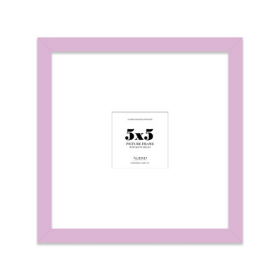 5X5" Lilac Picture Frame5X5" Square Frame With 2X2" Mount For 5X5"/2X2" Pictures Vintage Style Room Decor1 Pack from B&Q