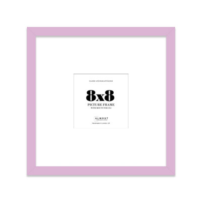 8X8" Lilac Picture Frame8X8" Square Frame With 5X5" Mount For 8X8"/5X5" Pictures Vintage Style Thin Edge1 Pack from B&Q