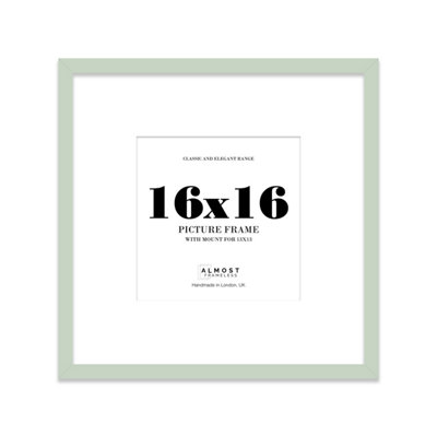 16X16" Mint Green Picture Frame16X16" Square Frame With 13X13" Mount For 16X16"/13X13" Pictures Moderrn Style Thin Edge1 Pack from B&Q