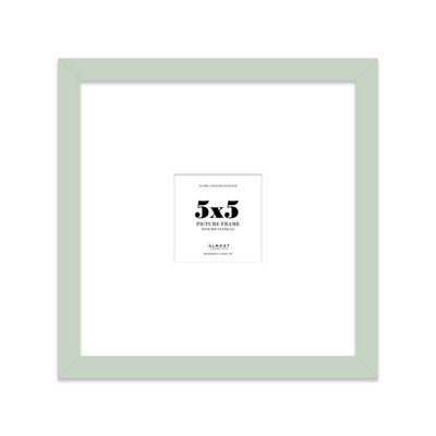 5X5" Mint Green Picture Frame5X5" Square Frame With 2X2" Mount For 5X5"/2X2" Pictures Moderrn Style Thin Edge1 Pack from B&Q