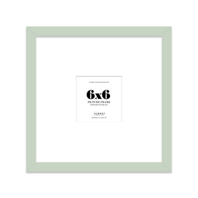 6X6" Mint Green Picture Frame6X6" Square Frame With 3X3" Mount For 6X6"/3X3" Pictures Luxurious Style Wall Art1 Pack from B&Q
