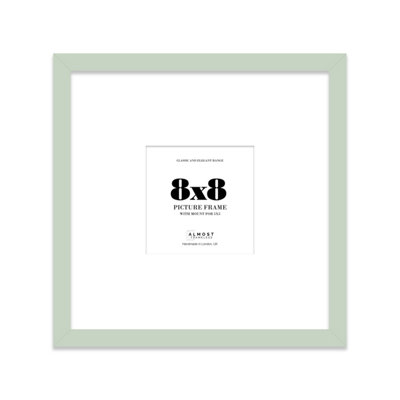 8X8" Mint Green Picture Frame8X8" Square Frame With 5X5" Mount For 8X8"/5X5" Pictures Moderrn Style Thin Edge1 Pack from B&Q