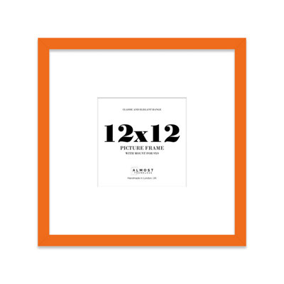 12X12" Orange Picture Frame12X12" Square Frame With 9X9" Mount For 12X12"/9X9" Pictures Art Deco Style Photo Display1 Pack from B&Q