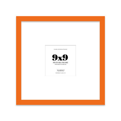 9X9" Orange Picture Frame9X9" Square Frame With 6X6" Mount For 9X9"/6X6" Pictures Vintage Style Gallery Wall1 Pack from B&Q