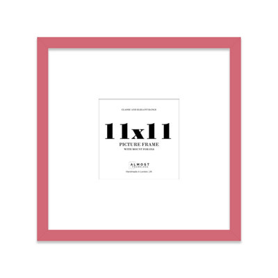 11X11" Pink Picture Frame11X11" Square Frame With 8X8" Mount For 11X11"/8X8" Pictures Luxurious Style Gallery Wall1 Pack from B&Q