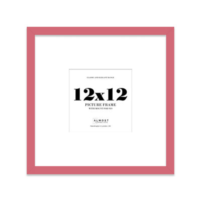 12X12" Pink Picture Frame12X12" Square Frame With 9X9" Mount For 12X12"/9X9" Pictures Moderrn Style Thin Edge1 Pack from B&Q