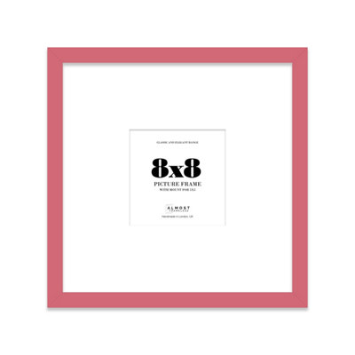 8X8" Pink Picture Frame8X8" Square Frame With 5X5" Mount For 8X8"/5X5" Pictures Vintage Style Gallery Wall1 Pack from B&Q