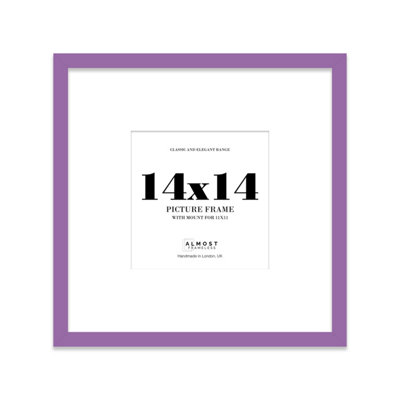 14X14" Purple Picture Frame14X14" Square Frame With 11X11" Mount For 14X14"/11X11" Pictures Moderrn Style Thin Edge1 Pack from B&Q