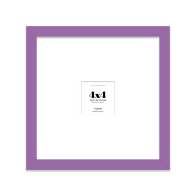 4X4" Purple Picture Frame4X4" Square Frame With 1X1" Mount For 4X4"/1X1" Pictures Moderrn Style Thin Edge1 Pack from B&Q