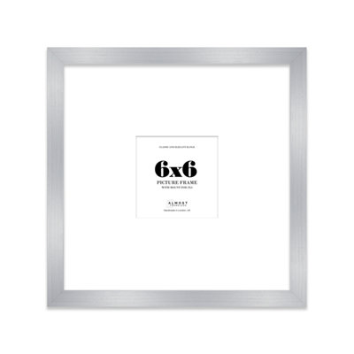 6X6" Silver Picture Frame6X6" Square Frame With 3X3" Mount For 6X6"/3X3" Pictures Classic Style Frame For Home Décor1 Pack from B&Q