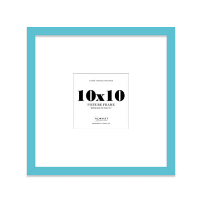 10X10" Turquoise Picture Frame10X10" Square Frame With 7X7" Mount For 10X10"/7X7" Pictures Art Deco Style Thin Edge1 Pack from B&Q