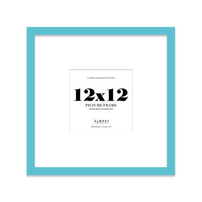 12X12" Turquoise Picture Frame12X12" Square Frame With 9X9" Mount For 12X12"/9X9" Pictures Moderrn Style Thin Edge1 Pack from B&Q