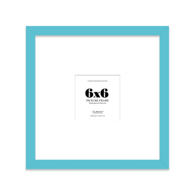 6X6" Turquoise Picture Frame6X6" Square Frame With 3X3" Mount For 6X6"/3X3" Pictures Vintage Style Room Decor1 Pack from B&Q