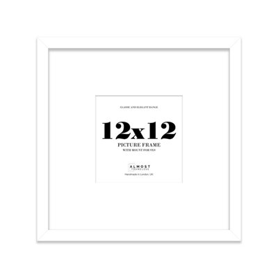 12X12" White Picture Frame12X12" Square Frame With 9X9" Mount For 12X12"/9X9" Pictures Classic Style Thin Edge1 Pack from B&Q