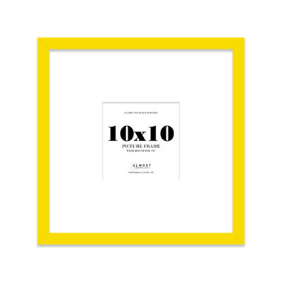10X10" Yellow Picture Frame10X10" Square Frame With 7X7" Mount For 10X10"/7X7" Pictures Moderrn Style Thin Edge1 Pack from B&Q