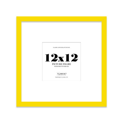 12X12" Yellow Picture Frame12X12" Square Frame With 9X9" Mount For 12X12"/9X9" Pictures Moderrn Style Thin Edge1 Pack from B&Q