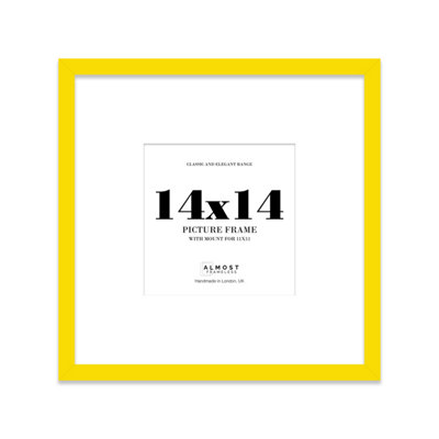14X14" Yellow Picture Frame14X14" Square Frame With 11X11" Mount For 14X14"/11X11" Pictures Moderrn Style Thin Edge1 Pack from B&Q