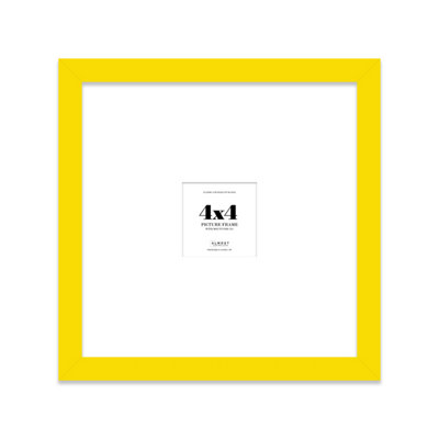 4X4" Yellow Picture Frame4X4" Square Frame With 1X1" Mount For 4X4"/1X1" Pictures Moderrn Style Thin Edge1 Pack from B&Q