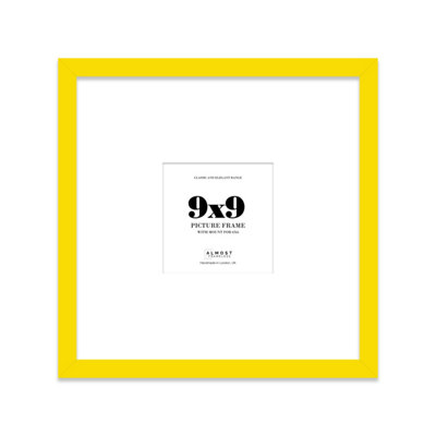9X9" Yellow Picture Frame9X9" Square Frame With 6X6" Mount For 9X9"/6X6" Pictures Moderrn Style Thin Edge1 Pack from B&Q