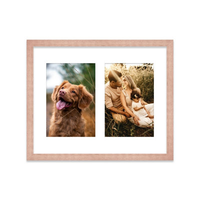  - 10X8 Inch 2 Opening Photo Collage FrameDisplay Two 6X4 Inch PhotosMulti Aperture Family Picture FrameBronze