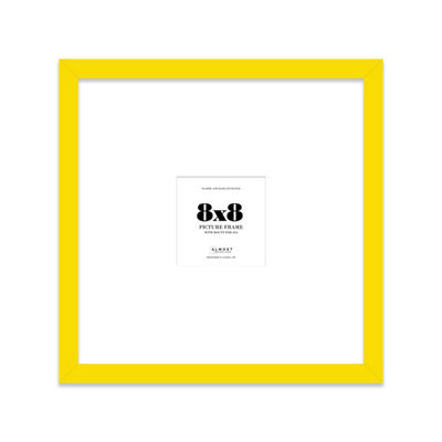 8X8" Yellow Picture Frame8X8" Square Frame With 4X4" Mount For 8X8"/4X4" Pictures Classic Style Gallery Wall1 Pack from B&Q