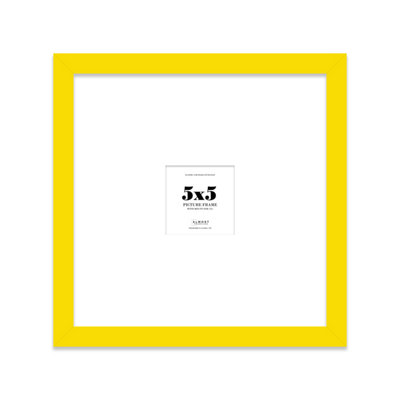 5X5" Yellow Picture Frame5X5" Square Frame With 1X1" Mount For 5X5"/1X1" Pictures Moderrn Style Thin Edge1 Pack from B&Q