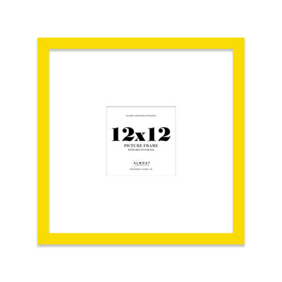 12X12" Yellow Picture Frame12X12" Square Frame With 8X8" Mount For 12X12"/8X8" Pictures Moderrn Style Thin Edge1 Pack from B&Q