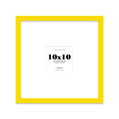 10X10" Yellow Picture Frame10X10" Square Frame With 6X6" Mount For 10X10"/6X6" Pictures Moderrn Style Thin Edge1 Pack from B&Q