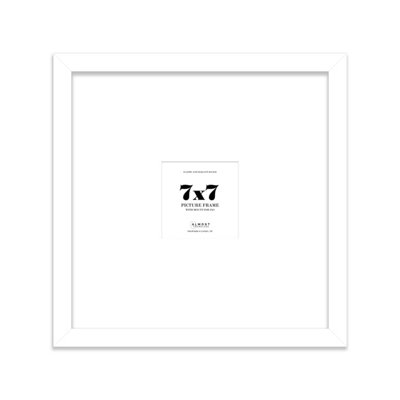 7X7" White Picture Frame7X7" Square Frame With 3X3" Mount For 7X7"/3X3" Pictures Vintage Style Photo Display1 Pack from B&Q