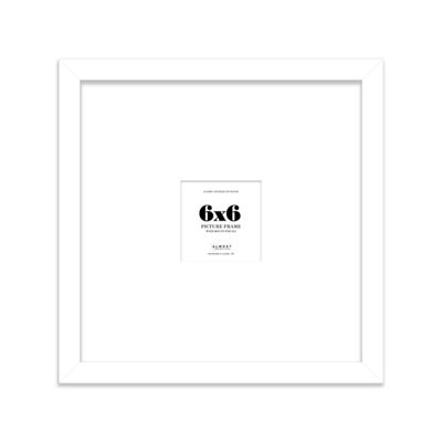 6X6" White Picture Frame6X6" Square Frame With 2X2" Mount For 6X6"/2X2" Pictures Moderrn Style Thin Edge1 Pack from B&Q