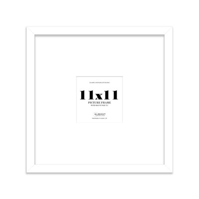 11X11" White Picture Frame11X11" Square Frame With 7X7" Mount For 11X11"/7X7" Pictures Moderrn Style Thin Edge1 Pack from B&Q