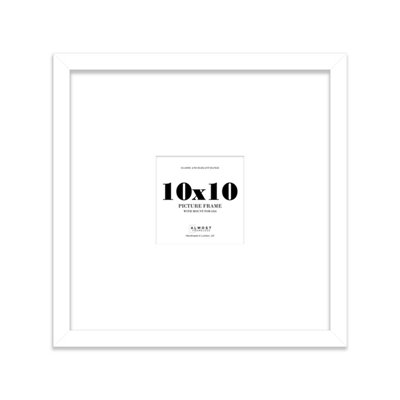 10X10" White Picture Frame10X10" Square Frame With 6X6" Mount For 10X10"/6X6" Pictures Vintage Style Gallery Wall1 Pack from B&Q