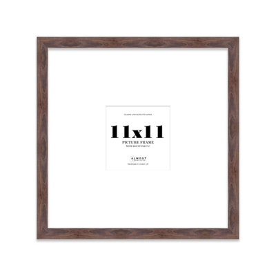 11X11" Walnut Picture Frame11X11" Square Frame With 7X7" Mount For 11X11"/7X7" Pictures Vintage Style Photo Display1 Pack from B&Q