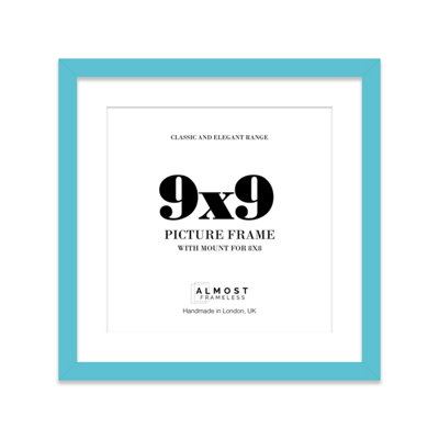 9X9" Turquoise Picture Frame9X9" Square Frame With 8X8" Mount For 9X9"/8X8" Pictures Moderrn Style Thin Edge1 Pack from B&Q