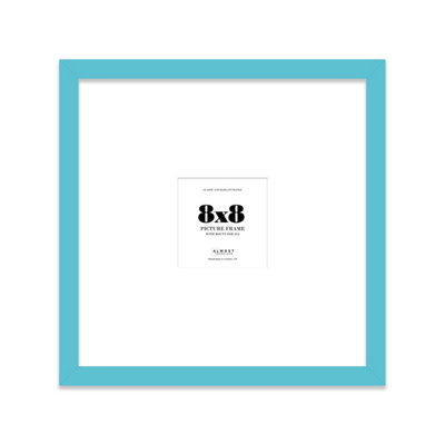 8X8" Turquoise Picture Frame8X8" Square Frame With 4X4" Mount For 8X8"/4X4" Pictures Moderrn Style Thin Edge1 Pack from B&Q
